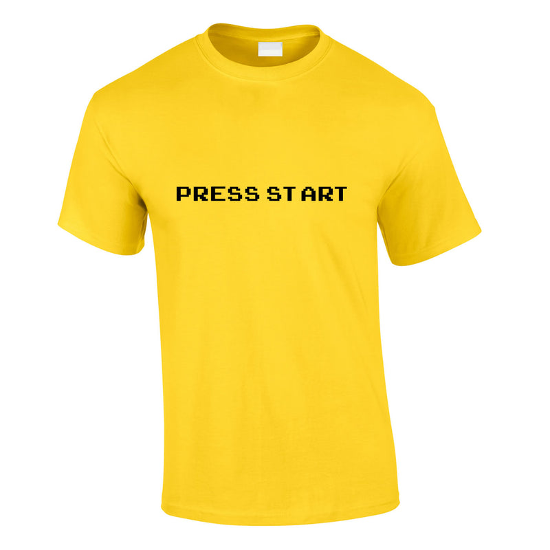 Press Start Tee In Yellow