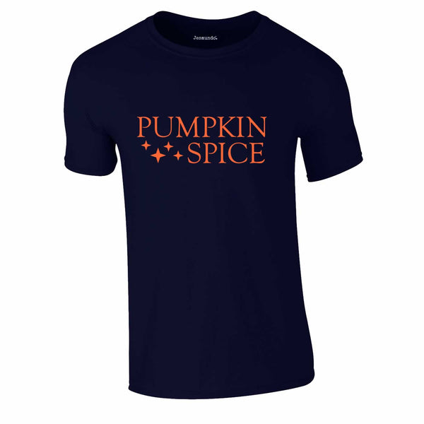 Pumpkin Spice Halloween Tee In Navy