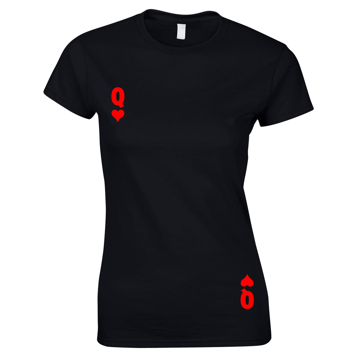 Queen Of Hearts Top In Black