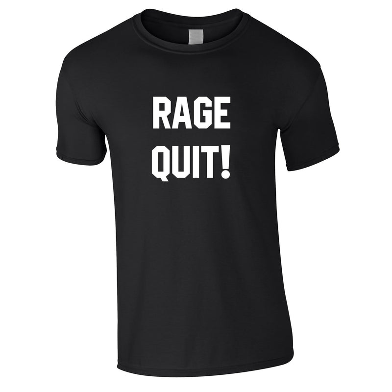 Rage Quit Gaming Tee In Black