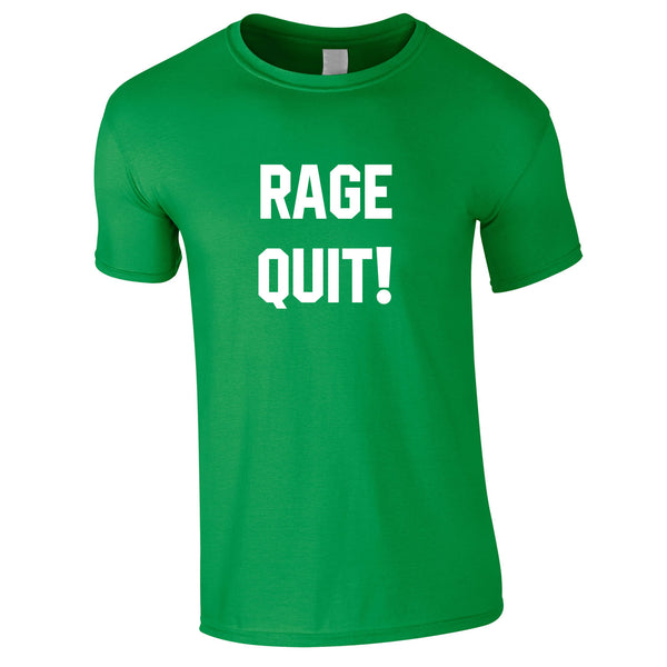 Rage Quit Gaming Tee In Green