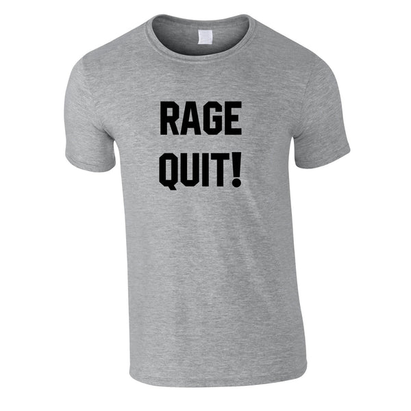 Rage Quit Gaming Tee In Grey