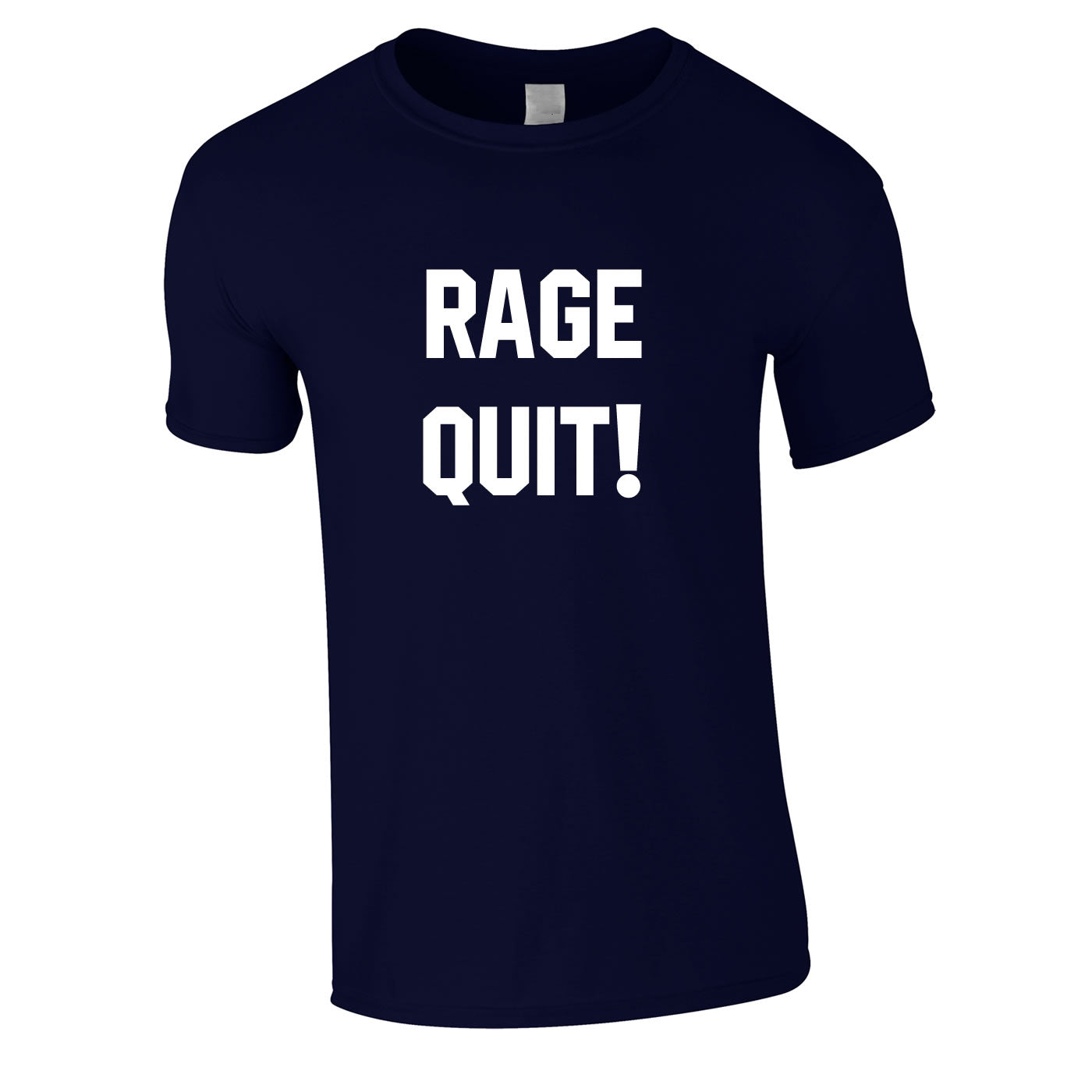 Rage Quit Gaming Tee In Navy