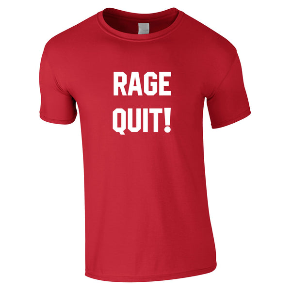 Rage Quit Gaming Tee In Red