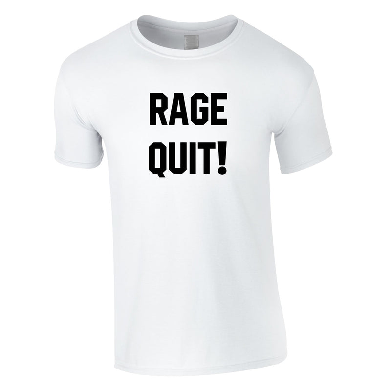 Rage Quit Gaming Tee In White