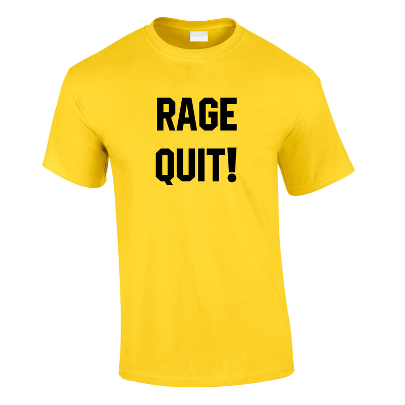 Rage Quit Gaming Tee In Yellow