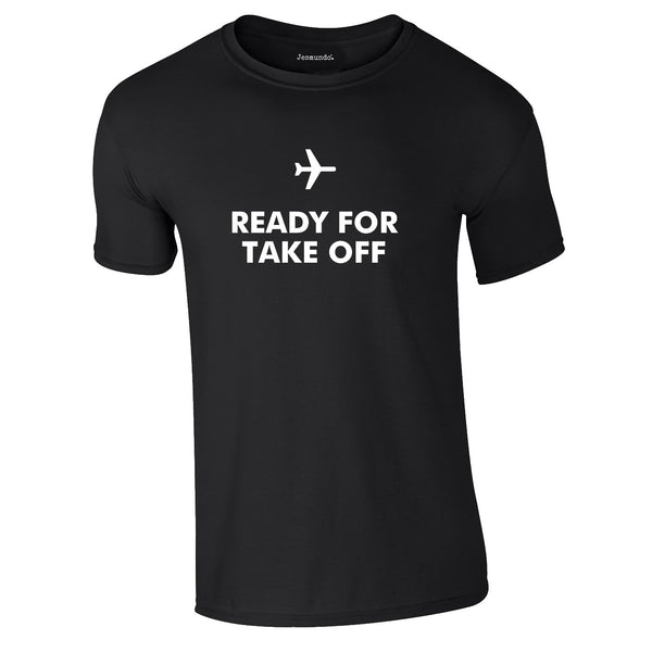 Ready For Take Off Men's Tee In Black
