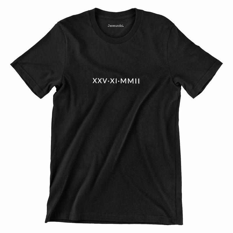 Roman Numerals Custom Date Personalised T-Shirt