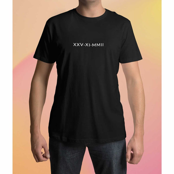 Men's Custom Roman Numerals T-Shirt