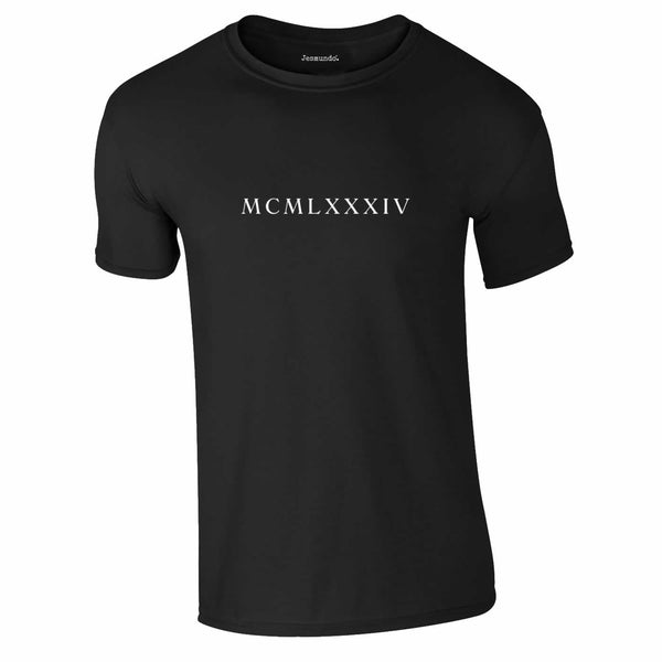 Roman Numerals Custom Year Personalised T-Shirt