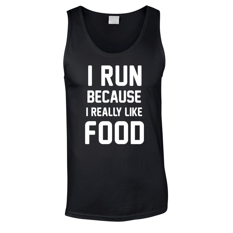 I Run Because I Like Food Vest In Black