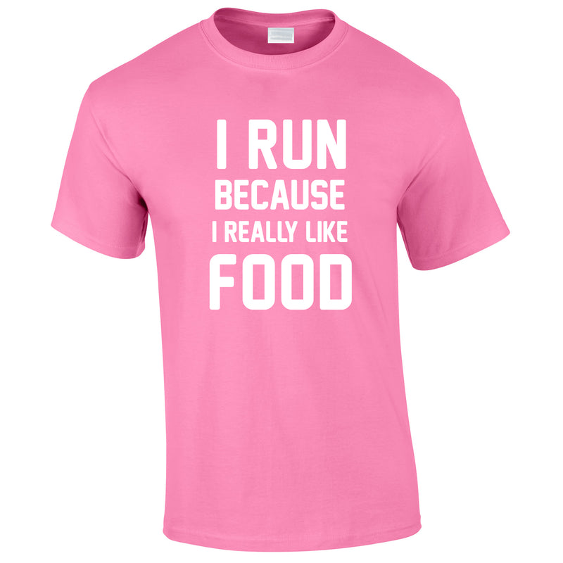 I Run Because I Like Food Mens T-Shirt