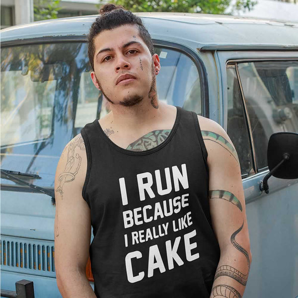 I Run Because I Like Cake Men's Vest