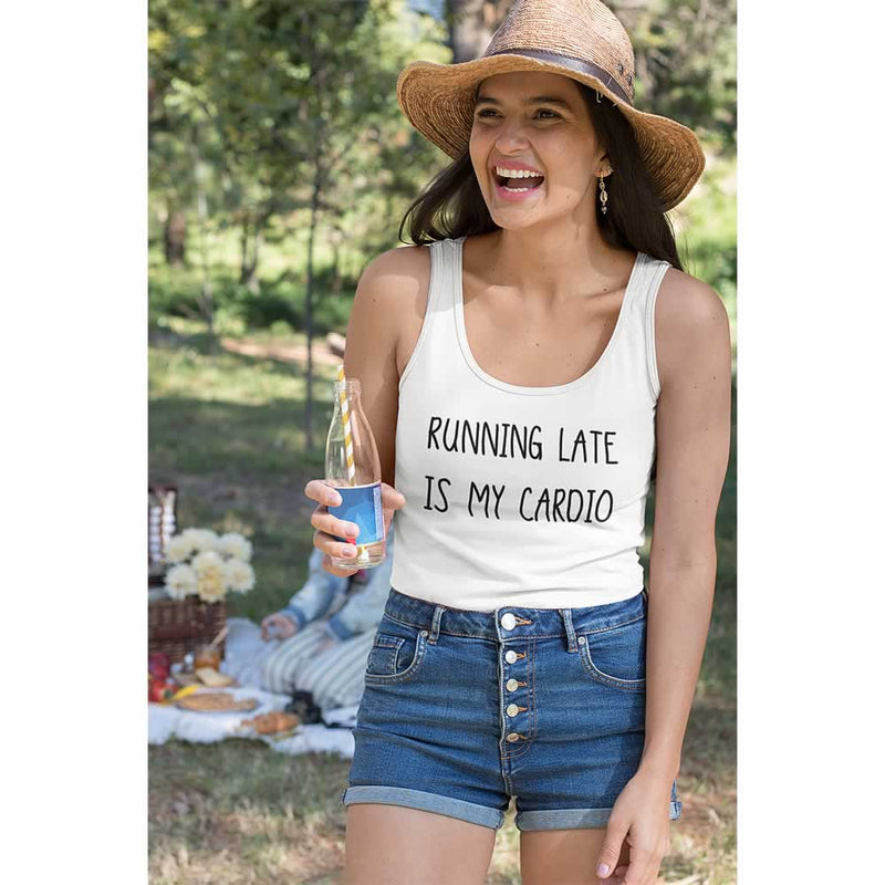 Running Late Is My Cardio Vest Top For Women