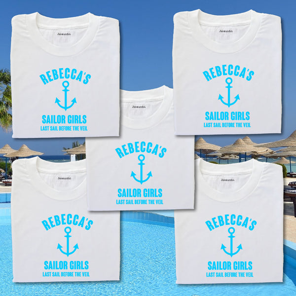 Sailor Theme Hen Party T Shirts Personalised