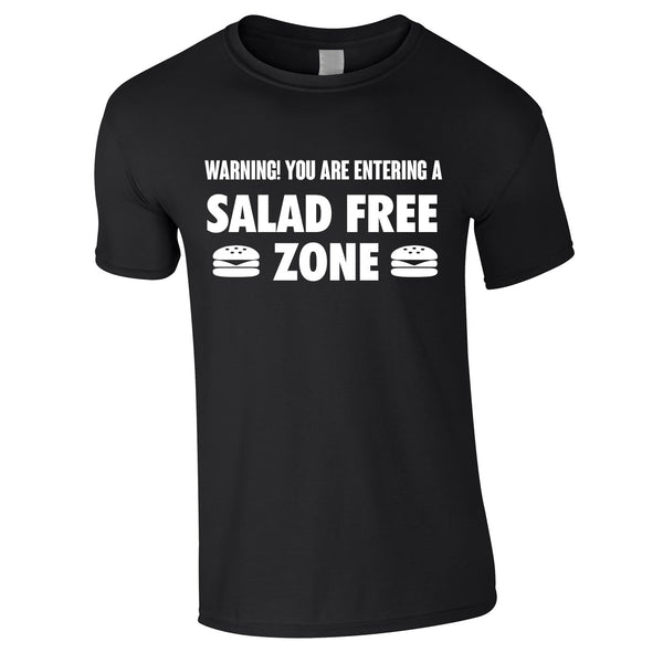 Salad Free Zone Tee In Black