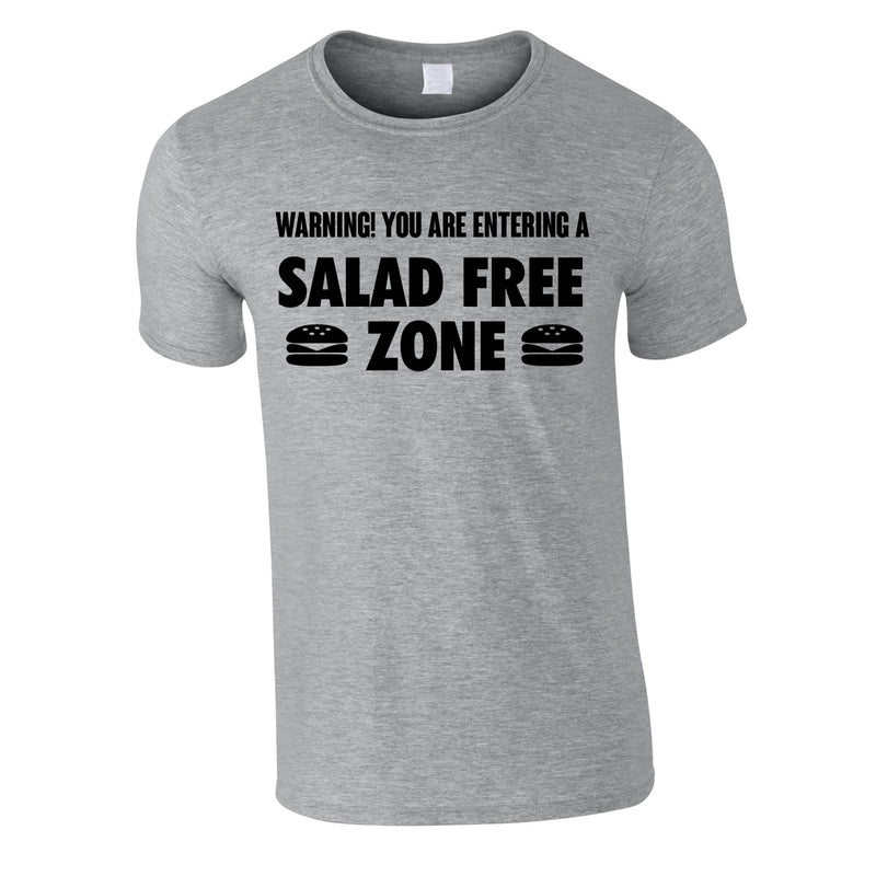 Salad Free Zone Tee In Grey