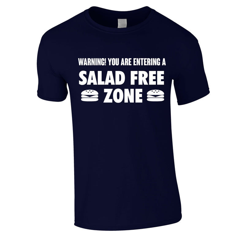 Salad Free Zone Tee In Navy