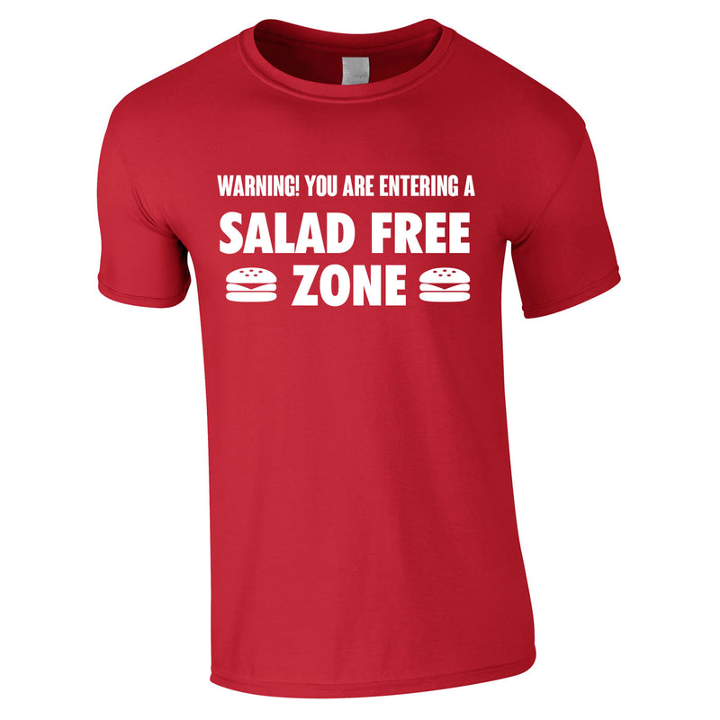 Salad Free Zone Tee In Red