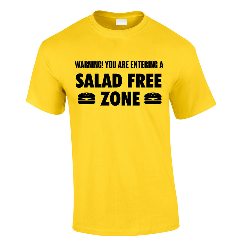 Salad Free Zone Tee In Yellow