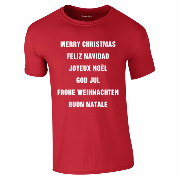 Merry Christmas Languages Tee