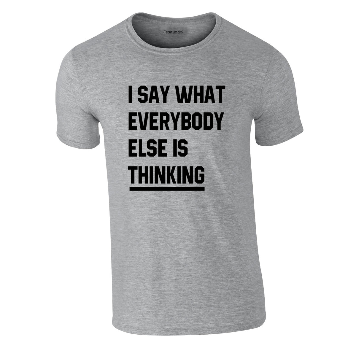 Say What Everybody Else Is Thinking Tee In Grey