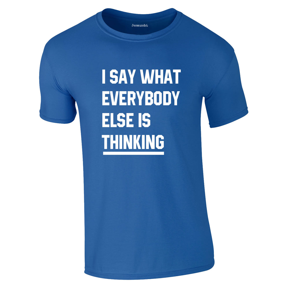 Say What Everybody Else Is Thinking Tee In Royal