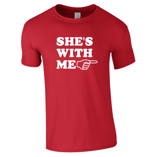 She's With Me Tee In Red