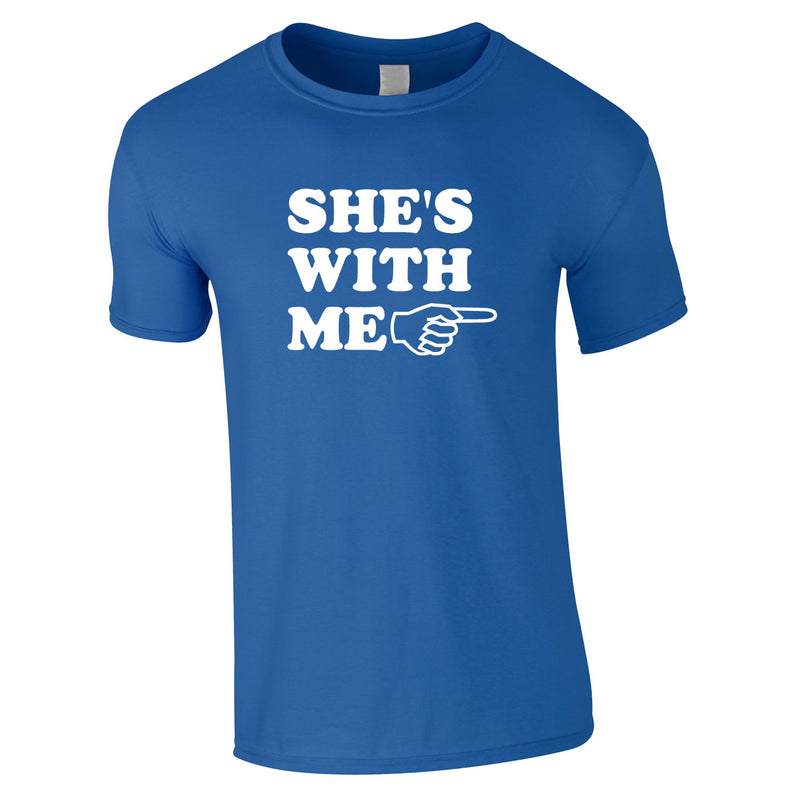 She's With Me Tee In Royal