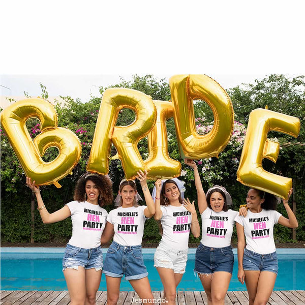 Personalised Hen do T Shirts With Slogan Print