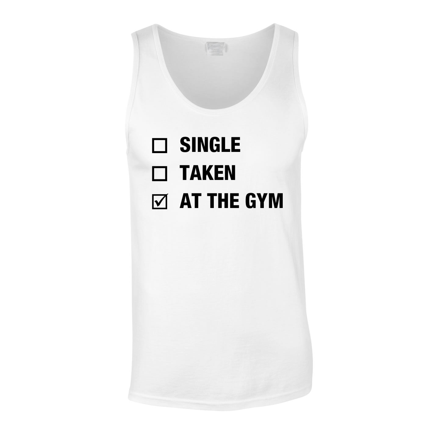 Single Taken At The Gym Vest In White