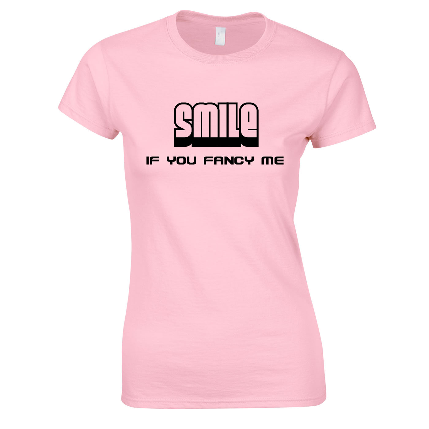 Smile If You Fancy Me Ladies Top In Pink
