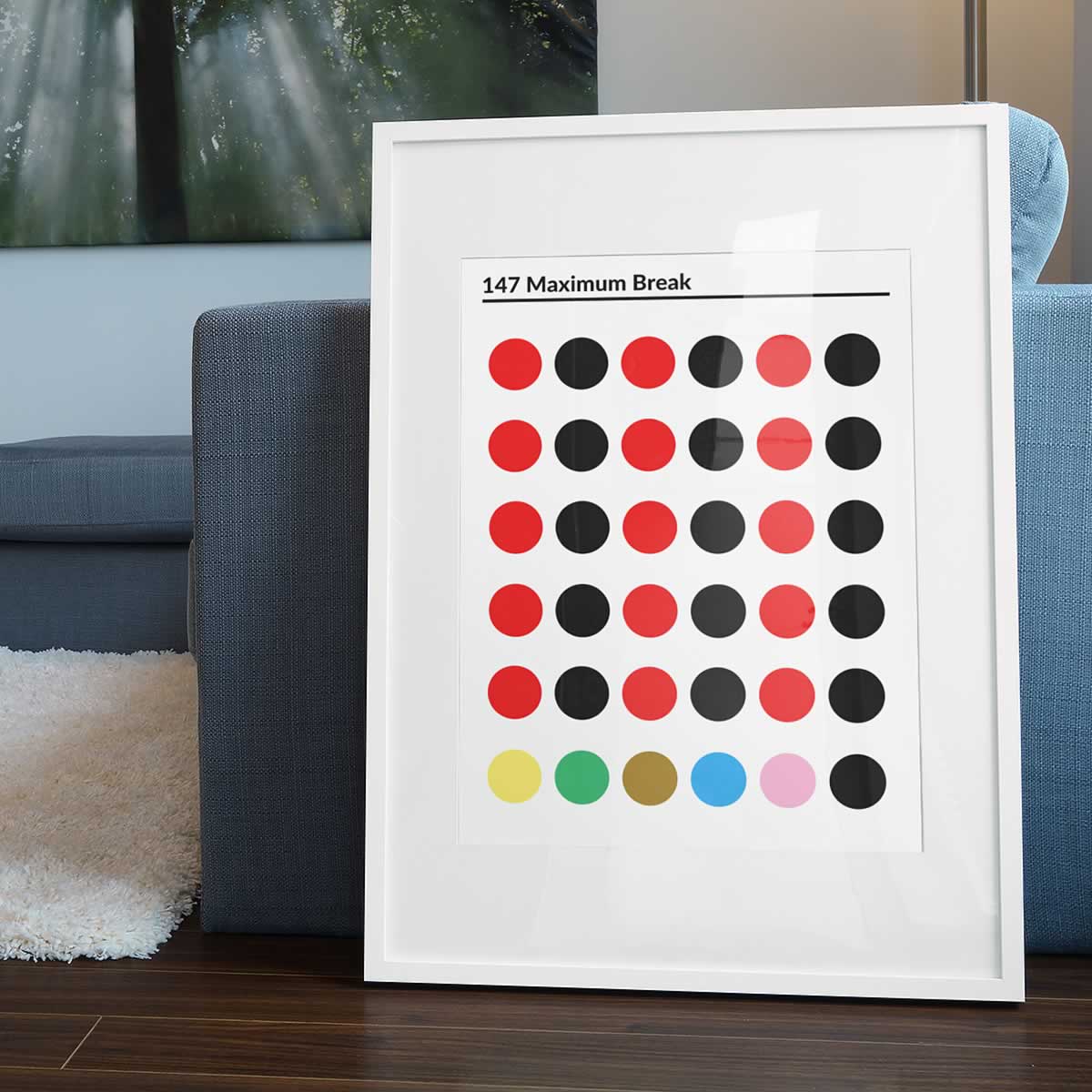 147 Maximum Break Snooker Wall Art