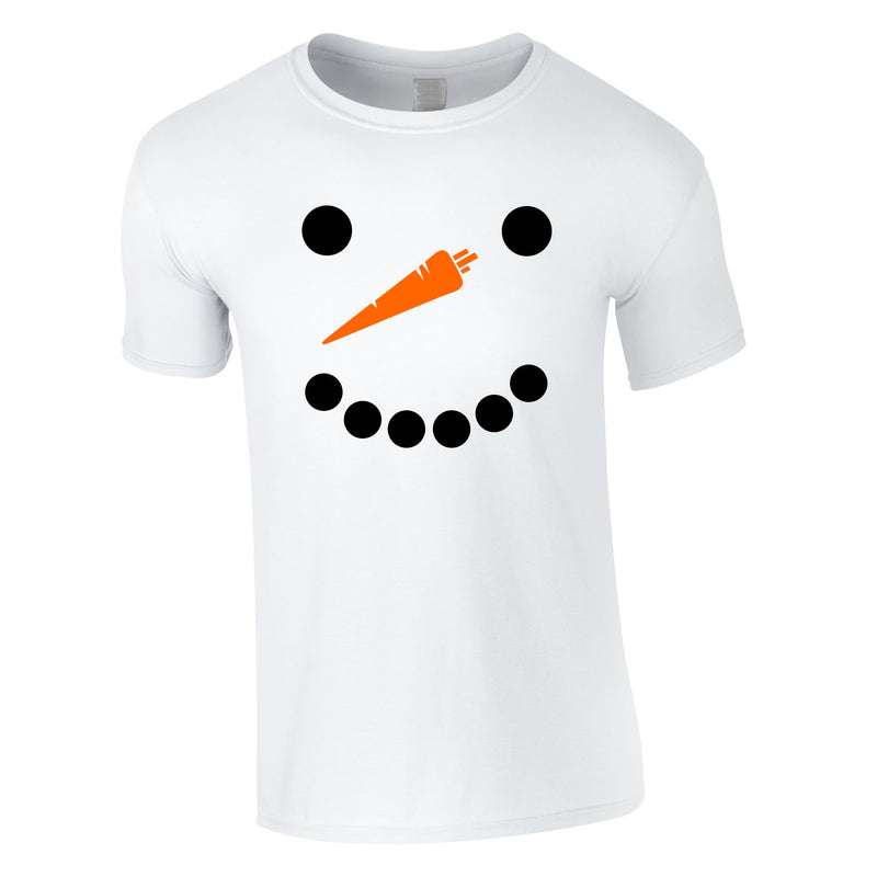 Snowman Face Tee In White