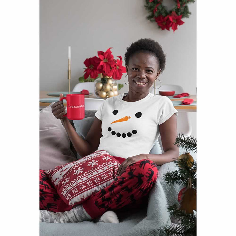 Snowman Face Graphic Women's Top