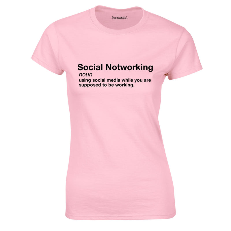 Social Notworking Ladies Top In Pink