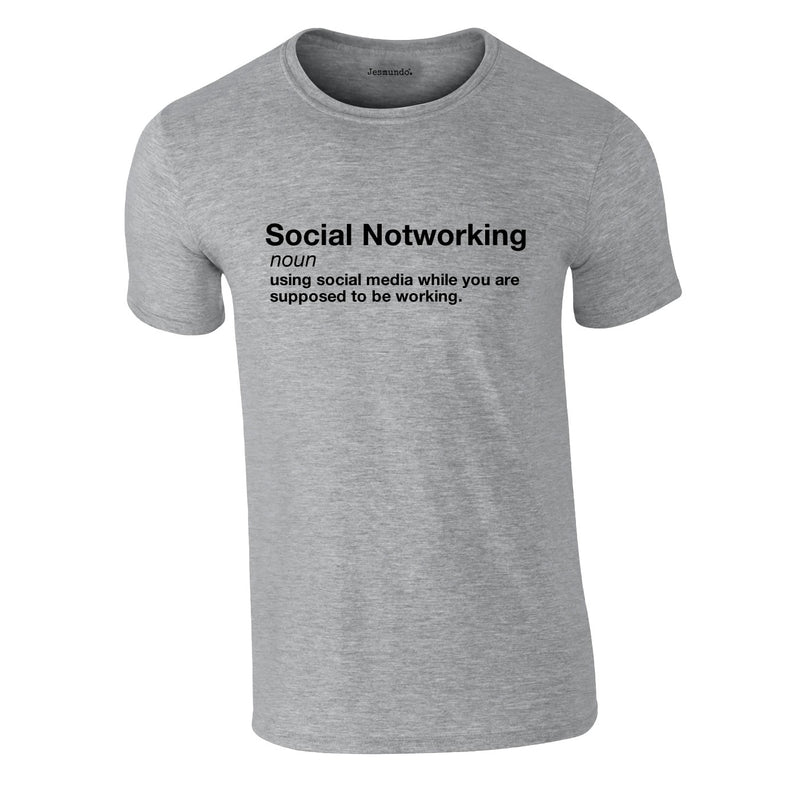 Social Notworking Tee In Grey