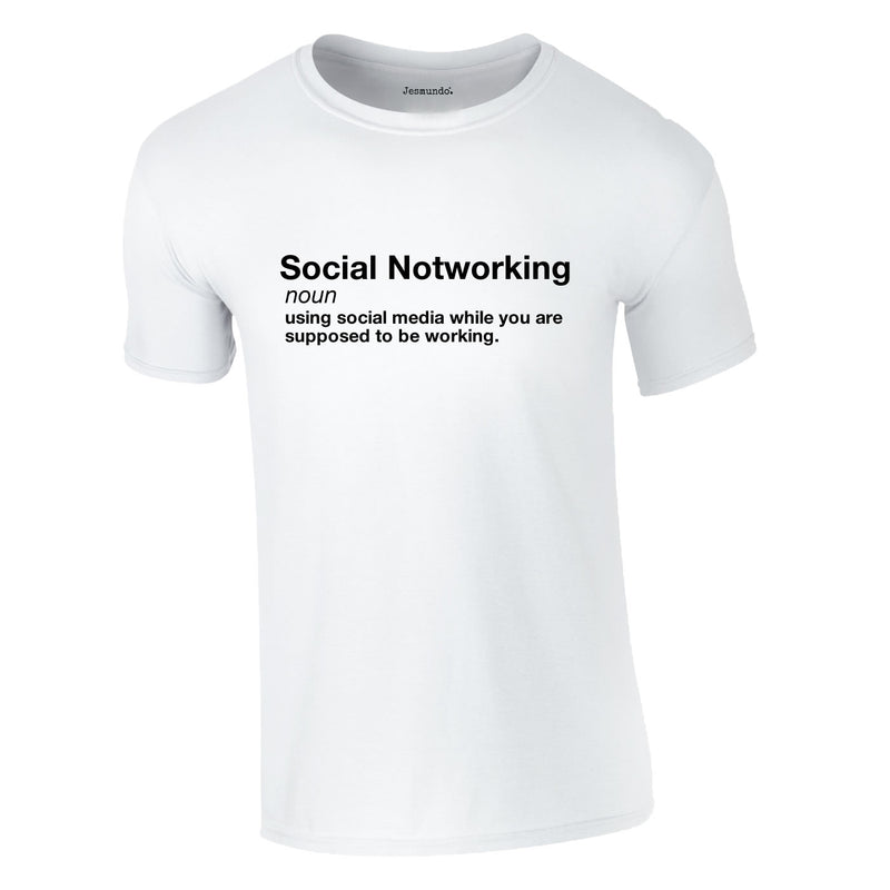 Social Notworking Tee In White