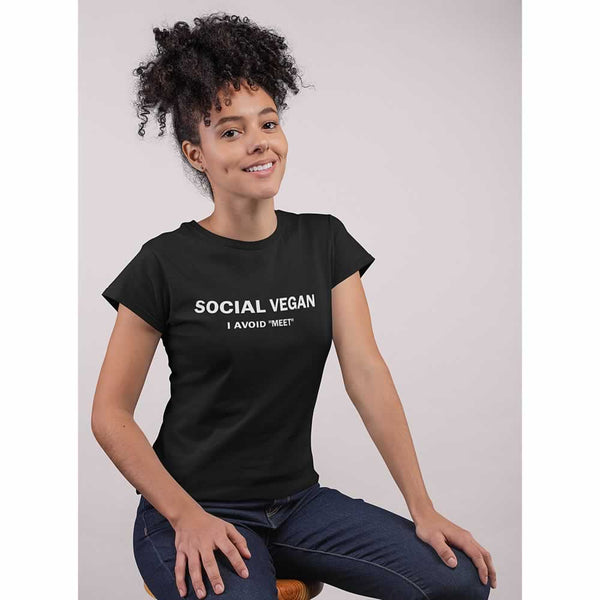 Social Vegan Avoid Meet Women's T-Shirt