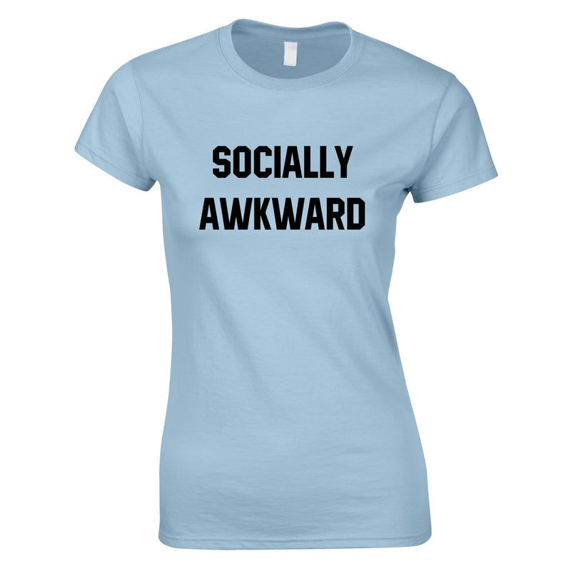 Socially Awkward Women's Top In Sky