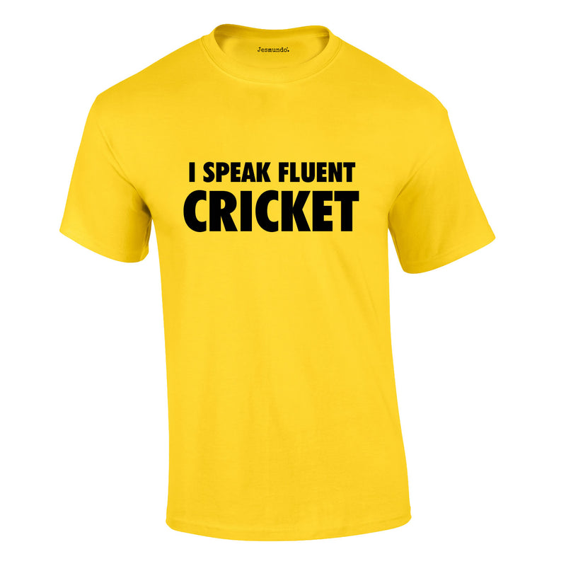 I Speak Fluent Cricket Tee In Yellow