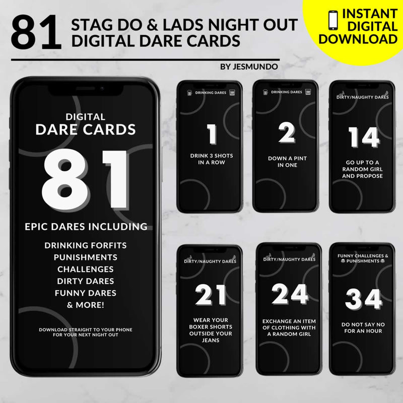 Hen Do Dares Cards For Girls Night Out (Download)