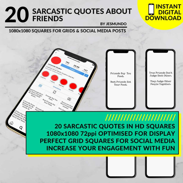 Sarcastic Quotes About Friends Digital Download