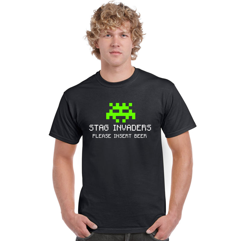 Stag Invaders Gaming Stag Do T Shirts