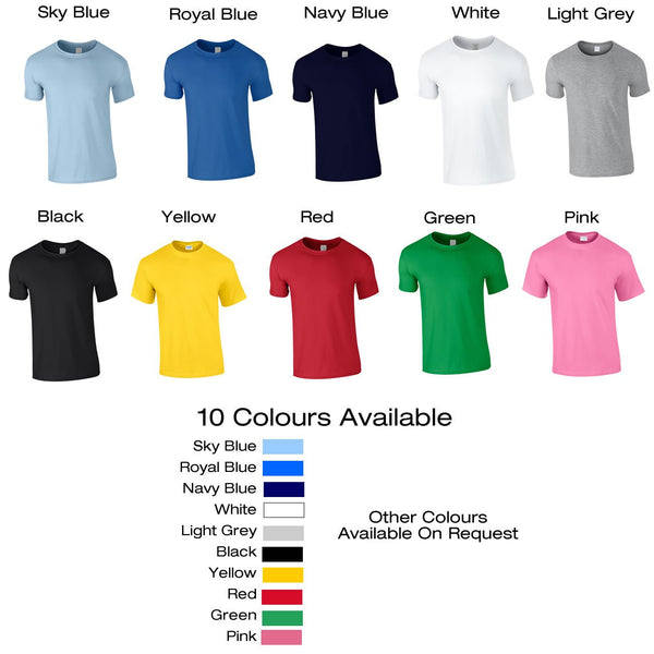 Different Colours Of Unisex T Shirts Available
