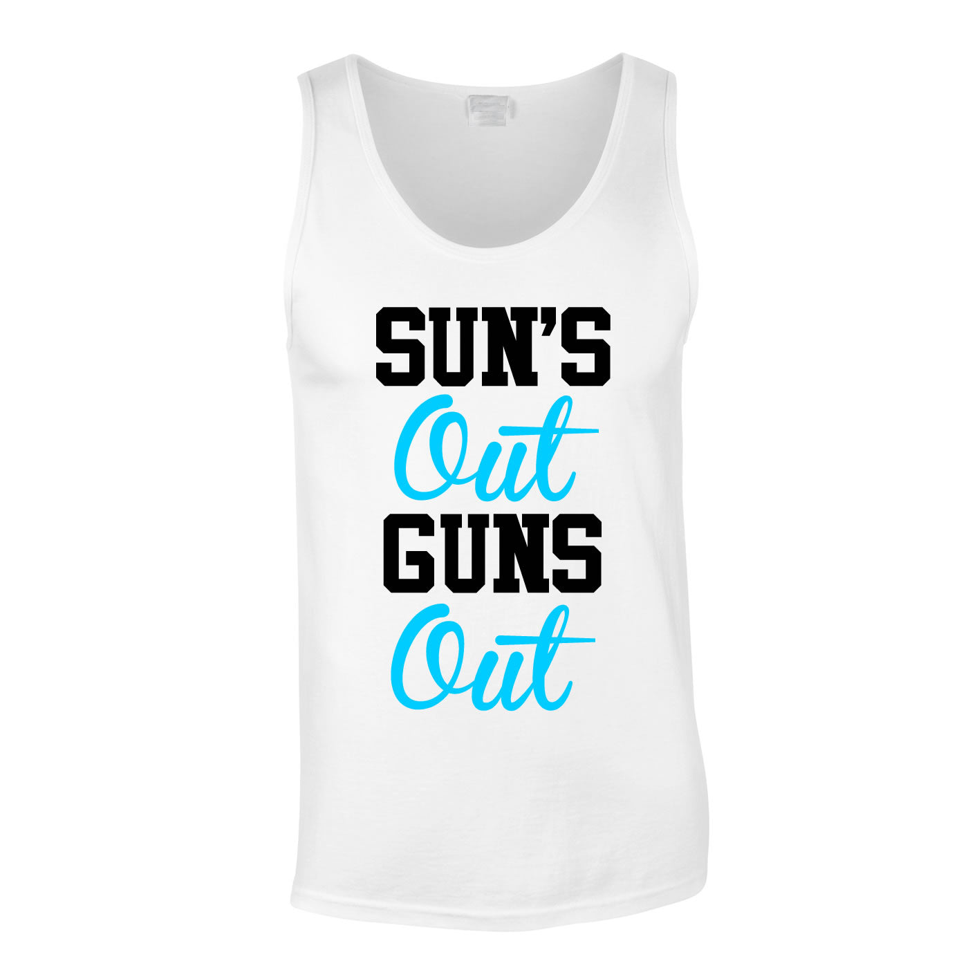 Sun's Out Guns Out Vest In White