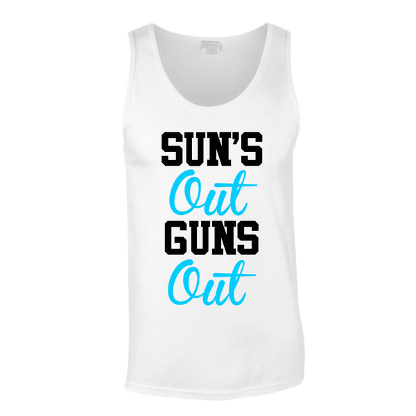 Sun's Out Guns Out Vest In White