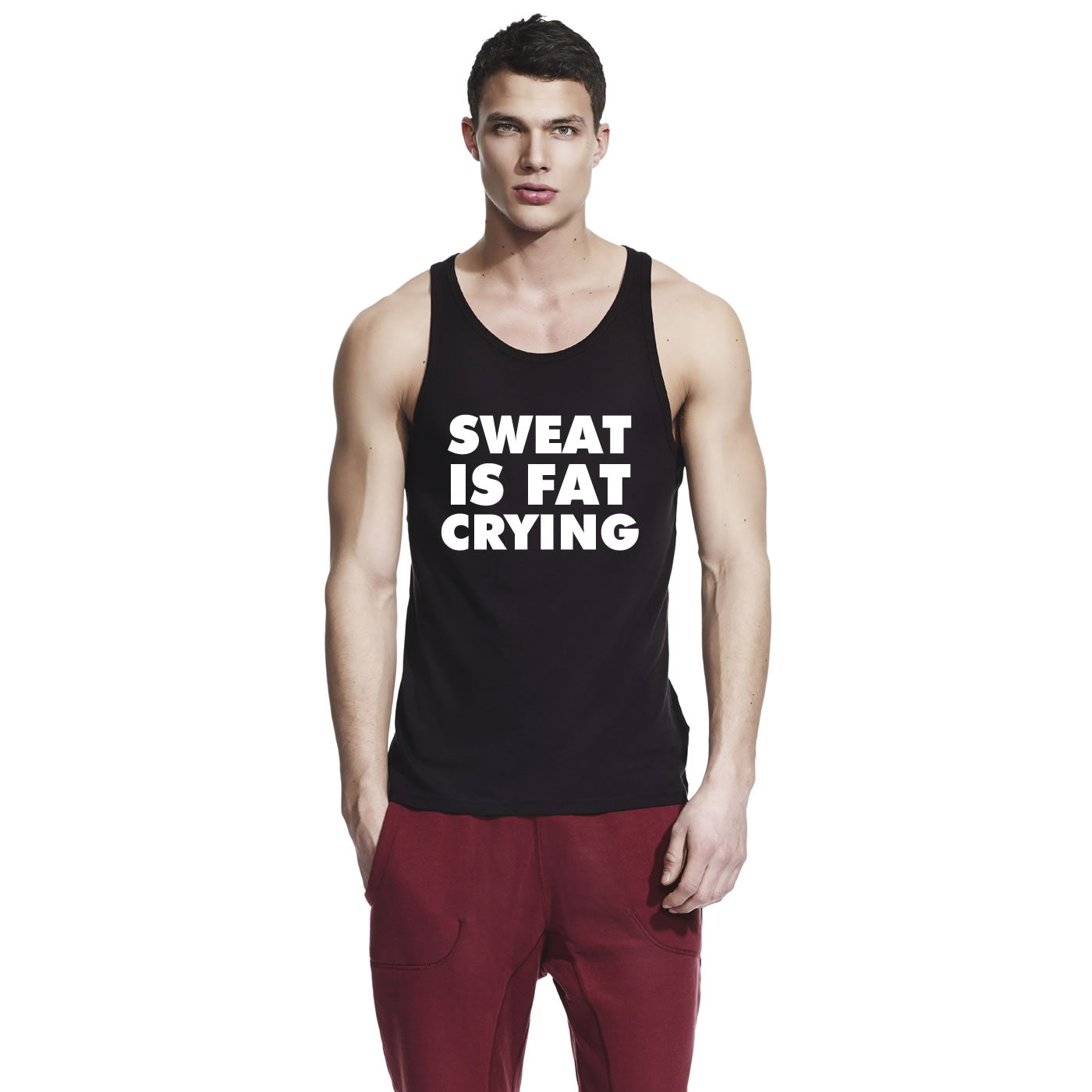 Sweat Is Fat Crying Men's Vest