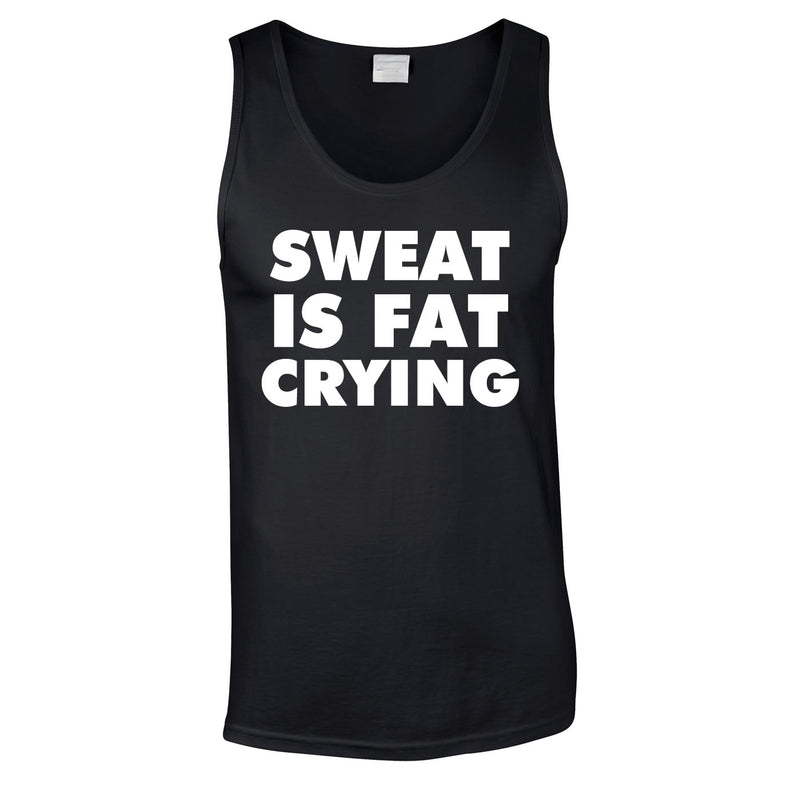 Sweat Is Fat Crying Vest In Black