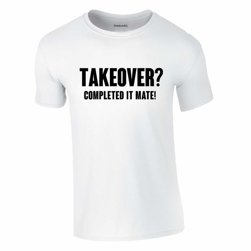 Funny Takeover Football Shirt In Black And White